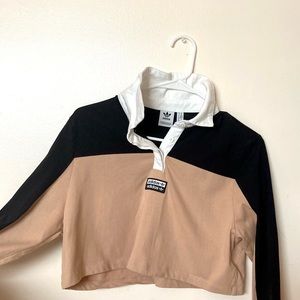 Adidas cropped colorblock long sleeve